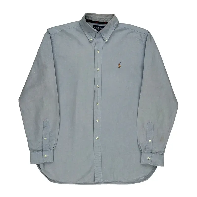 Ralph Lauren Shirt - Large Blue Cotton | Size: large