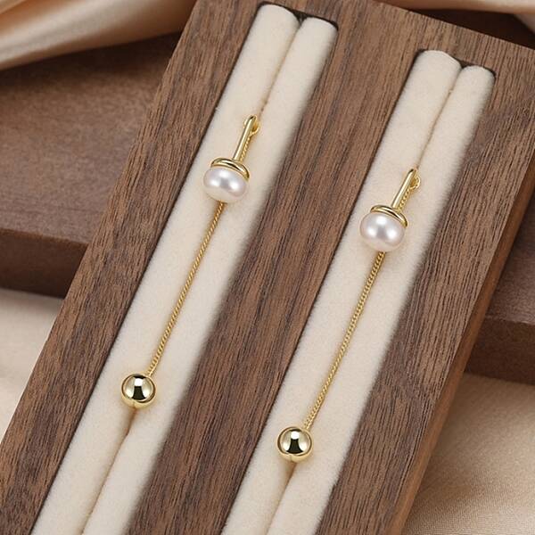 925 Sterling Silver Round Tassel Stud Earrings