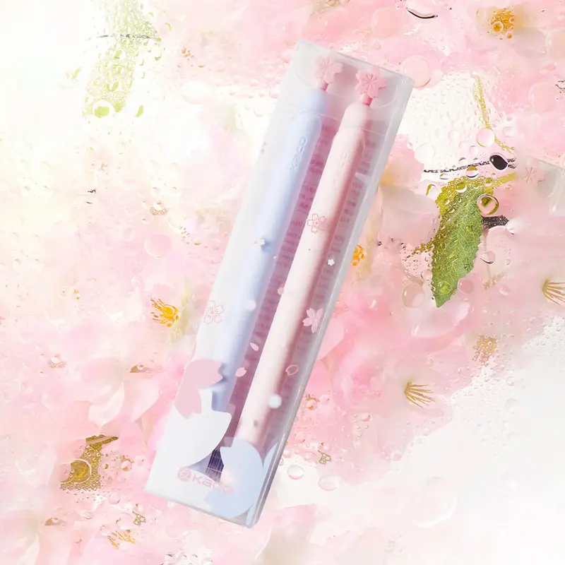 Kaco POPUP Gel Pens 4 Pieces, Cute Stationery Journaling Note Taking Quick Drying 0.5mm Black Ink