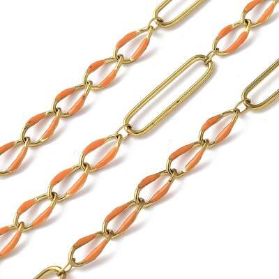 304 Stainless Steel Enamel Figaro Chains