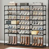 Shoe Rack 8 Tier Metal Shoe Shelf Organizer Sturdy and Durable Shoe Tower Free Standing Storage Rack for Bedroom Entryway Hal...