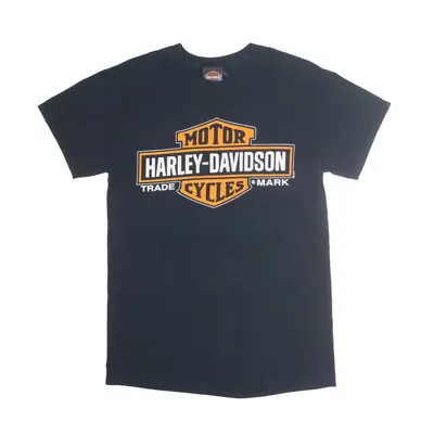 HARLEY DAVIDSON Switzerland T-Shirt Blue Short Sleeve Mens S