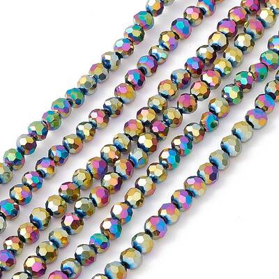 Electroplate Glass Bead Strands