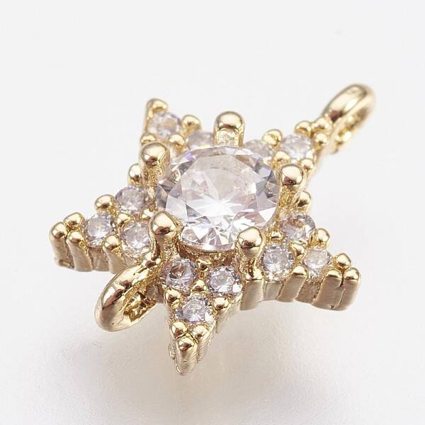 Brass Micro Pave Cubic Zirconia Links