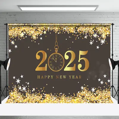 Aperturee Gold Blurry Ambiance Countdown To New Year Backdrop - Aperturee