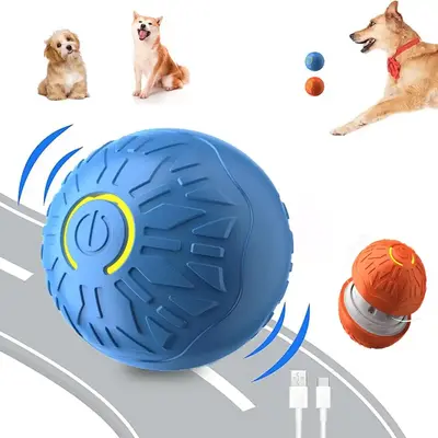 Gift For Pets, USB Rechargeable Smart Gravity Dog Toy Ball, 1 Count Automatic Rolling Ball, Interactive Pet Toy, Dog Chew Toy...