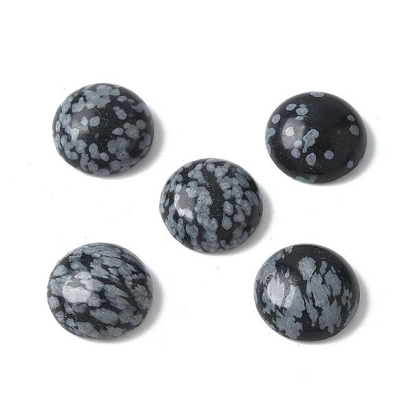 Natural Snowflake Obsidian Cabochons