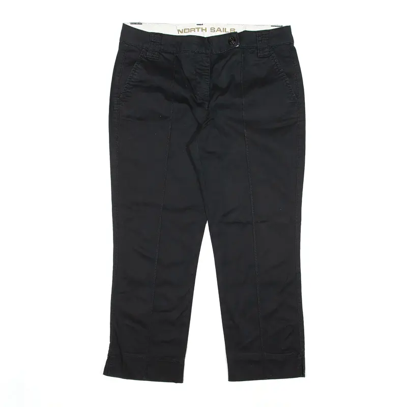 NEW SAILS Cropped Black Trousers W30 L23