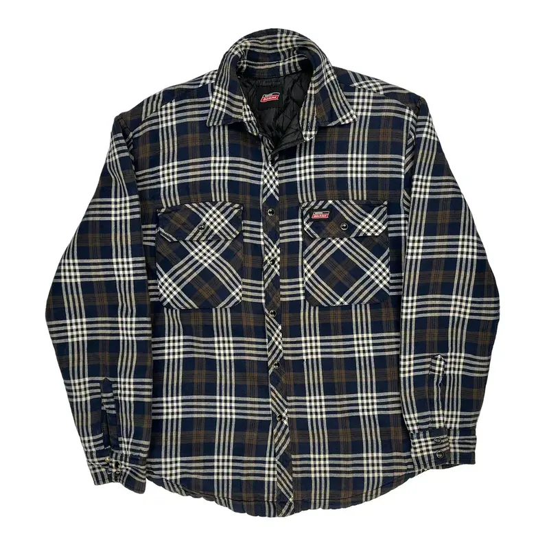 Dickies Checked Flannel Shirt - Large Blue Cotton