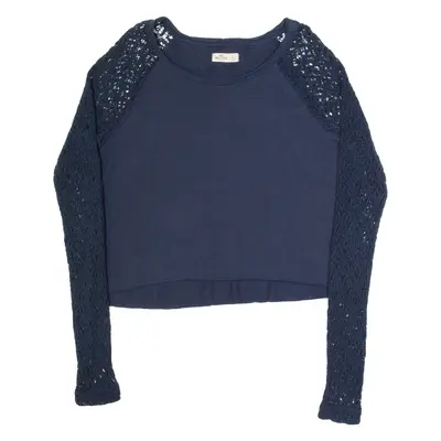HOLLISTER Womens Jumper Blue Tight Knit L