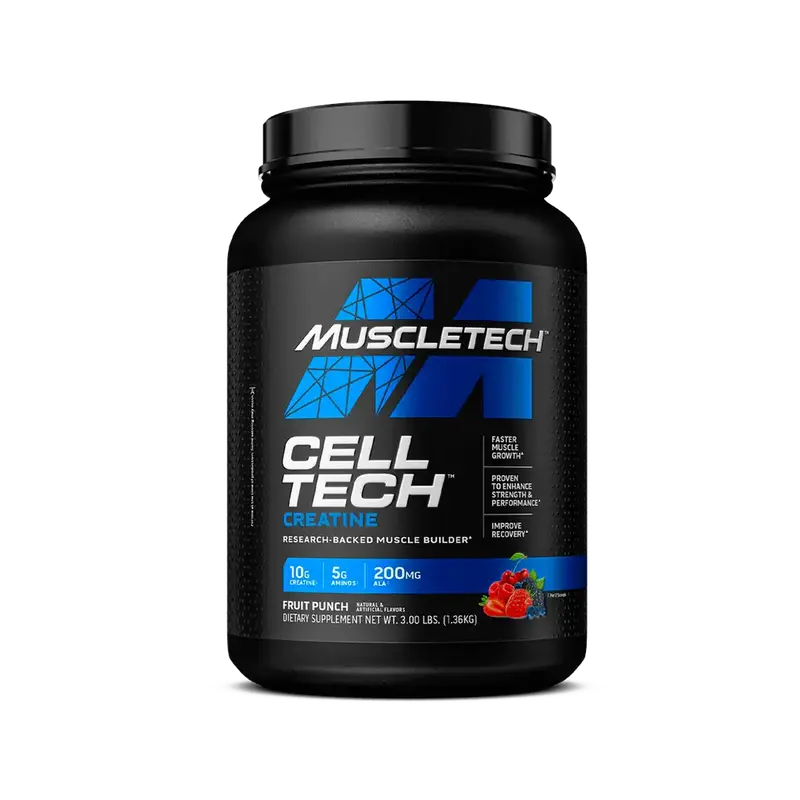 Cell-Tech Creatine Monohydrate Edible Powder, Build Muscle & Recover, Post-Workout Recovery Drink, Fruit Punch or Citrus, 3 l...