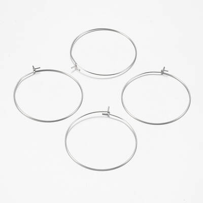 316 Surgical Stainless Steel Hoop Earrings Findings