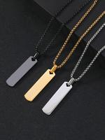 Simple Geometric Pendant Necklace, Stainless Steel Jewelry for Party, Daily Clothing Decor, Trendy All-match & Exquisite Jewe...