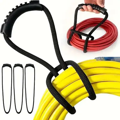 Storage Strap with Handle, 3counts/set Cord and Hose Holder, Space Saving Water Hose Organizer for Home, Garage, Boat, RV, Su...