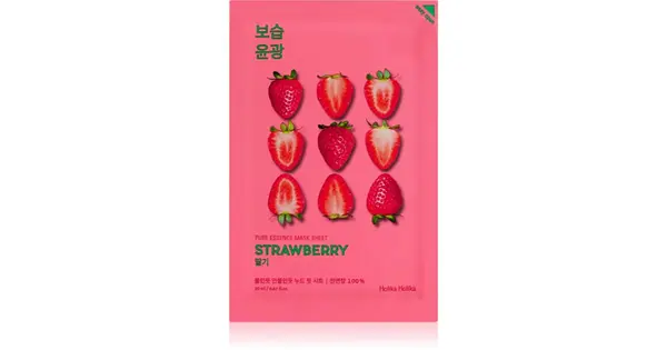 Holika Holika Pure Essence Strawberry Brightening Face Mask In Fabric For An Even Skin Tone 23ml