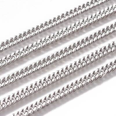 Non-Tarnish Handmade 201 Stainless Steel Curb Chains