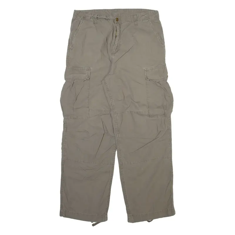CARHARTT Mens Trousers Grey Relaxed Straight Cashmere W34 L32
