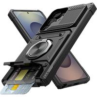 Shockproof Phone Case with Card Slot, Phone Protective Cover, Phone Accessory Compatible with Samsung Galaxy S25 Ultra S24 Ul...