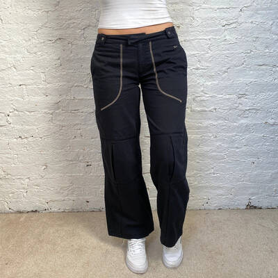 Nike Tracksuit - 30W UK 8 Black Polyester Blend