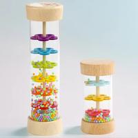Rain Sound Tube Simulator Toy Rainbow Hourglass Sand Bell Educational Music Class Puzzle Half Discussion Instrument Gift (the...
