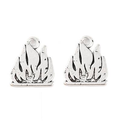 Flame Tibetan Style Alloy Pendants