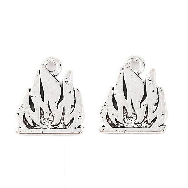 Flame Tibetan Style Alloy Pendants