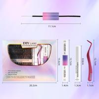 Mixed Length False Eyelashes with Bond and Seal & Remover & Tweezers & Eyelash Curler, 1 Box Natural Look Eyelash Extensions,...