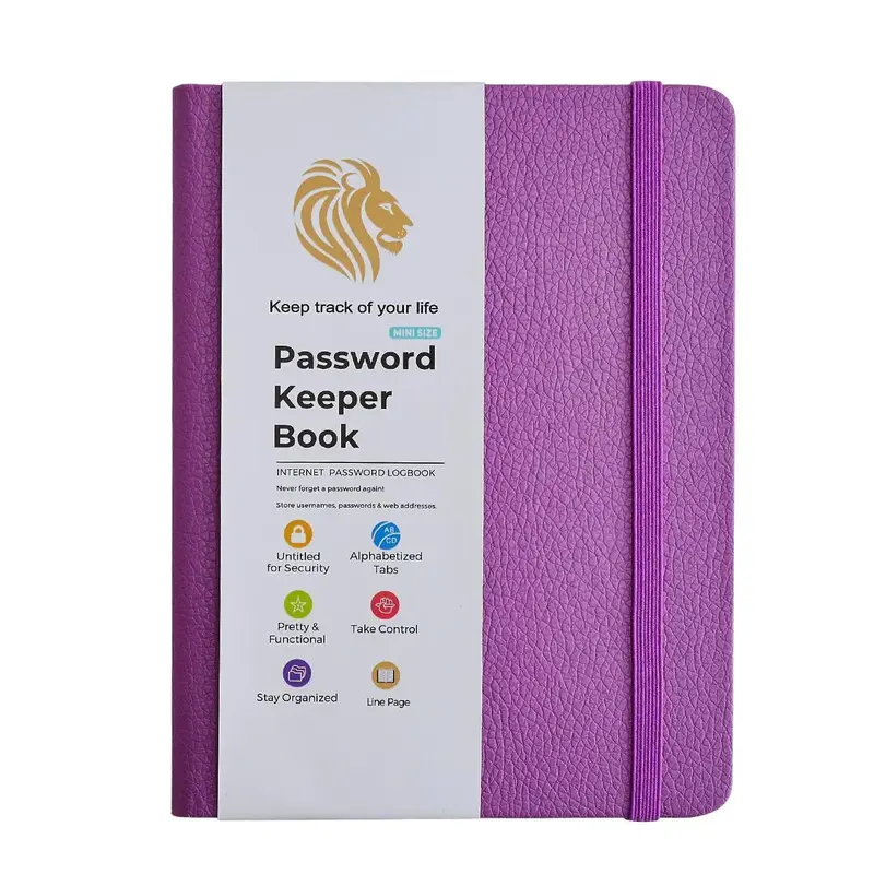 Password Keeper Book with Tab, Internet Address and Password Organizer Log with Alphabetical Tabs, Pocket Size Password Book ...