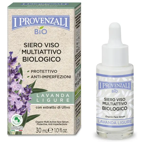 I Provenzali Bio Multi-Active Face Serum Organic Ligurian Lavender 30 Ml