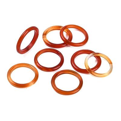 Dyed & Heated Natural Agate Finger Rings for Women