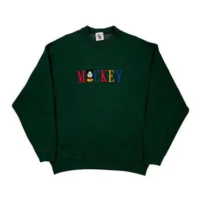 Mickey Mouse Mickey & Co. Graphic Sweatshirt - XL Green Cotton