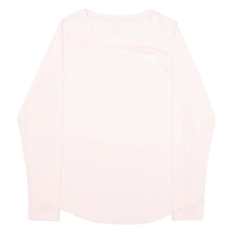 NEW BALANCE Running Womens T-Shirt Pink Long Sleeve S
