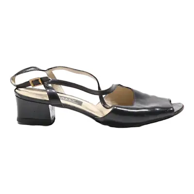 CRISPIANO BALLY Strappy Sandals Black Leather Womens UK 6.5