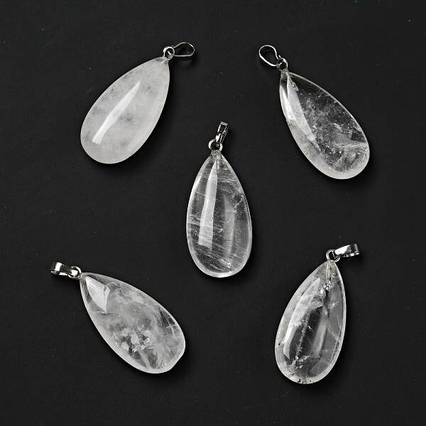 Natural Quartz Crystal Pendants