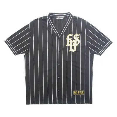 FB SISTER Mens Jersey Black USA Button Neck S
