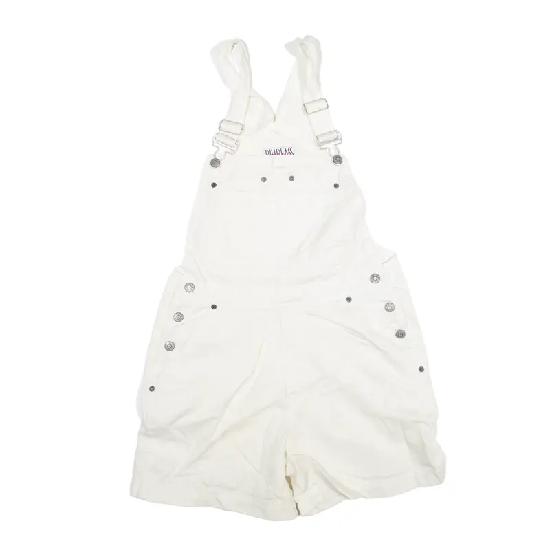 BILIBLASS Overalls White Straight Denim Womens S W30 L4