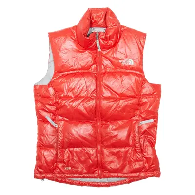 THE NORTH FACE Goose Down Insulated Womens Gilet Red Nylon S