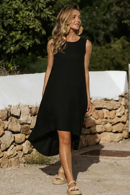 Royal Toscana linen dress - Black | Size: M
