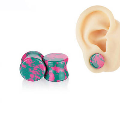 Synthetic Ruby in Zoisite Ear Gauges Flesh Tunnels Plugs