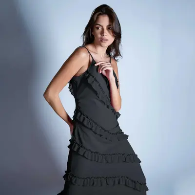 Hanalei Long Dress | Size: S | Color: Black