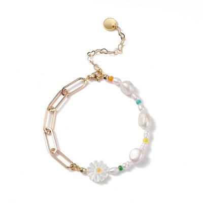 Sunflower Natural Shell Beads Bracelet