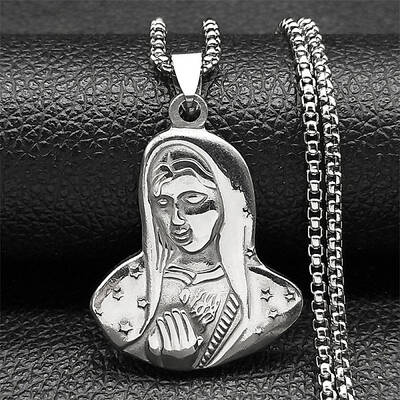 Virgin 304 Stainless Steel Pendant Necklaces for Men Women
