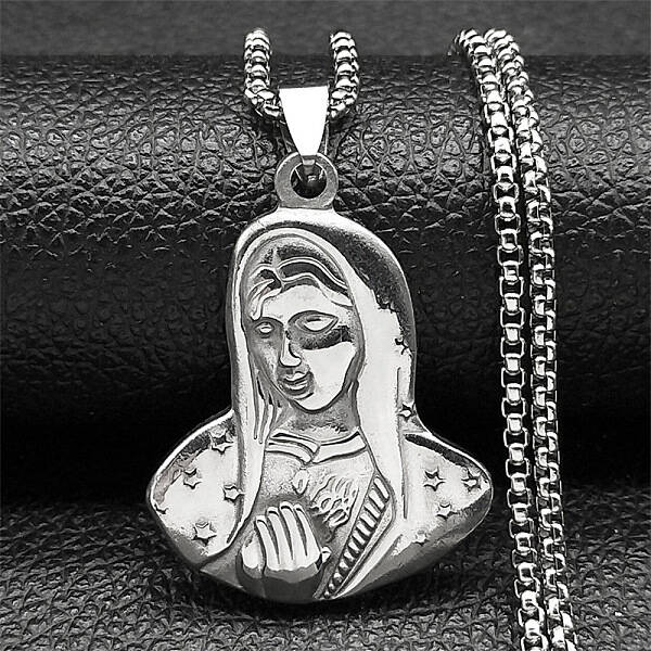 Virgin 304 Stainless Steel Pendant Necklaces for Men Women