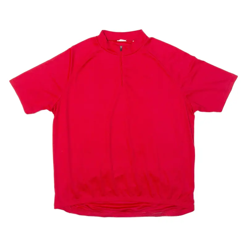 Cycling Mens Jersey Red 1/4 Zip 3XL