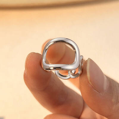 Hollow 304 Stainless Steel Cuff Rings