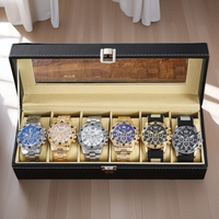 Men's Business Round Analog Watch Set, Men's Watch Set with Box, Fashionable Watches Luxury Watches Wristwatch Set As Gifts, ...