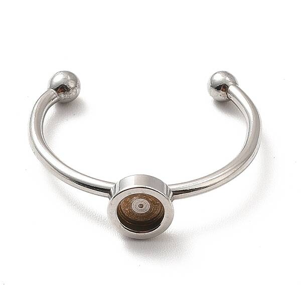 Non-Tarnish 304 Stainless Steel Cuff Ring Findings