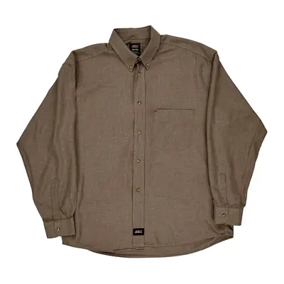 Dickies Shirt - XL Brown Cotton
