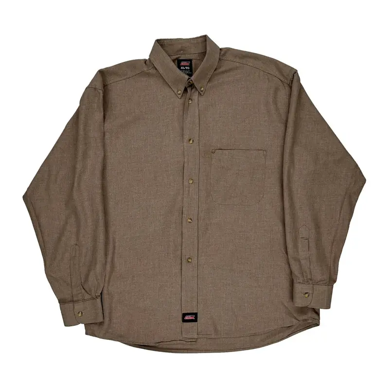 Dickies Shirt - XL Brown Cotton