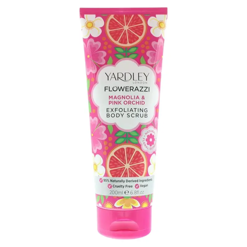Yardley Flowerazzi Magnolia & Pink Orchid Esfoliante Scrub Corpo 200 ml